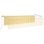 vidaXL Toldo retráctil manual con persiana amarillo y blanco 6x3 m vidaXL Toldo retráctil manual con persiana amarillo y blanco 6x3 m