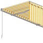 vidaXL Toldo retráctil manual con persiana amarillo y blanco 6x3 m vidaXL Toldo retráctil manual con persiana amarillo y blanco 6x3 m