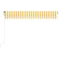 vidaXL Toldo automático LED sensor de viento amarillo blanco 400x350cm vidaXL Toldo automático LED sensor de viento amarillo blanco 400x350cm
