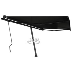 vidaXL Toldo de pie manual retráctil gris antracita 400x350 cm