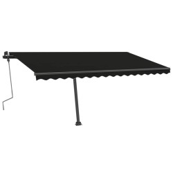 vidaXL Toldo de pie manual retráctil gris antracita 400x350 cm
