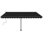 vidaXL Toldo de pie manual retráctil gris antracita 400x350 cm vidaXL Toldo de pie manual retráctil gris antracita 400x350 cm