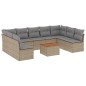 vidaXL Juego de sofás jardín con cojines beige 10 pzas ratán sintético vidaXL Juego de sofás jardín con cojines beige 10 pzas ratán sintético