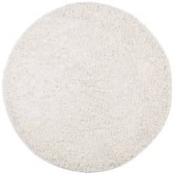 vidaXL Alfombra de pelo largo moderna crema Ø 200 cm