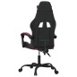 vidaXL Silla gaming cuero sintético negro y rojo vino tinto