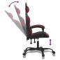 vidaXL Silla gaming cuero sintético negro y rojo vino tinto