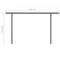vidaXL Toldo retráctil manual con postes amarillo y blanco 4,5x3,5 m vidaXL Toldo retráctil manual con postes amarillo y blanco 4,5x3,5 m
