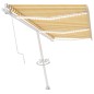 vidaXL Toldo automático LED sensor de viento amarillo blanco 600x300cm vidaXL Toldo automático LED sensor de viento amarillo blanco 600x300cm