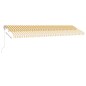 vidaXL Toldo automático LED sensor de viento amarillo blanco 600x300cm vidaXL Toldo automático LED sensor de viento amarillo blanco 600x300cm