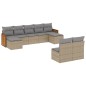 vidaXL Set de sofás de jardín 9 pzas con cojines ratán sintético beige vidaXL Set de sofás de jardín 9 pzas con cojines ratán sintético beige