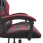 vidaXL Silla gaming cuero sintético negro y rojo vino tinto