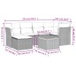 vidaXL Set de comedor de jardín 7 pzas y cojines ratán sintético negro vidaXL Set de comedor de jardín 7 pzas y cojines ratán sintético negro