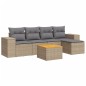 vidaXL Juego de sofás jardín con cojines 6 pzas ratán sintético beige vidaXL Juego de sofás jardín con cojines 6 pzas ratán sintético beige