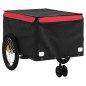 vidaXL Remolque para bicicleta hierro negro y rojo 45 kg vidaXL Remolque para bicicleta hierro negro y rojo 45 kg