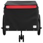 vidaXL Remolque para bicicleta hierro negro y rojo 45 kg vidaXL Remolque para bicicleta hierro negro y rojo 45 kg