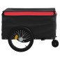 vidaXL Remolque para bicicleta hierro negro y rojo 45 kg vidaXL Remolque para bicicleta hierro negro y rojo 45 kg