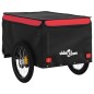 vidaXL Remolque para bicicleta hierro negro y rojo 45 kg vidaXL Remolque para bicicleta hierro negro y rojo 45 kg