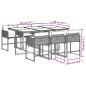 vidaXL Set comedor de jardín 7 pzas con cojines ratán sintético beige vidaXL Set comedor de jardín 7 pzas con cojines ratán sintético beige