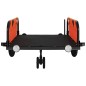 vidaXL Remolque para bicicletas hierro y tela Oxford naranja