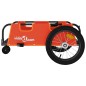 vidaXL Remolque para bicicletas hierro y tela Oxford naranja