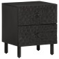 vidaXL Mesitas de noche 2 uds madera maciza de mango negro 40x33x46 cm vidaXL Mesitas de noche 2 uds madera maciza de mango negro 40x33x46 cm