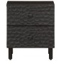 vidaXL Mesitas de noche 2 uds madera maciza de mango negro 40x33x46 cm vidaXL Mesitas de noche 2 uds madera maciza de mango negro 40x33x46 cm