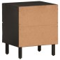 vidaXL Mesitas de noche 2 uds madera maciza de mango negro 40x33x46 cm vidaXL Mesitas de noche 2 uds madera maciza de mango negro 40x33x46 cm