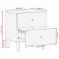 vidaXL Mesitas de noche 2 uds madera maciza de mango negro 40x33x46 cm vidaXL Mesitas de noche 2 uds madera maciza de mango negro 40x33x46 cm