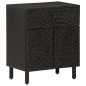 vidaXL Mesita de noche madera maciza de mango negra 50x33x60 cm vidaXL Mesita de noche madera maciza de mango negra 50x33x60 cm