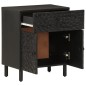 vidaXL Mesita de noche madera maciza de mango negra 50x33x60 cm vidaXL Mesita de noche madera maciza de mango negra 50x33x60 cm