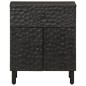 vidaXL Mesita de noche madera maciza de mango negra 50x33x60 cm vidaXL Mesita de noche madera maciza de mango negra 50x33x60 cm