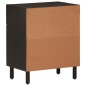 vidaXL Mesita de noche madera maciza de mango negra 50x33x60 cm vidaXL Mesita de noche madera maciza de mango negra 50x33x60 cm