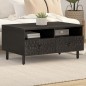 vidaXL Mesa de centro madera maciza de mango negra 80x54x40 cm vidaXL Mesa de centro madera maciza de mango negra 80x54x40 cm