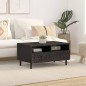 vidaXL Mesa de centro madera maciza de mango negra 80x54x40 cm vidaXL Mesa de centro madera maciza de mango negra 80x54x40 cm