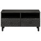 vidaXL Mesa de centro madera maciza de mango negra 80x54x40 cm vidaXL Mesa de centro madera maciza de mango negra 80x54x40 cm
