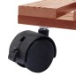 vidaXL Soportes con ruedas para plantas 4 uds marrón WPC 30x30x7,5 cm vidaXL Soportes con ruedas para plantas 4 uds marrón WPC 30x30x7,5 cm