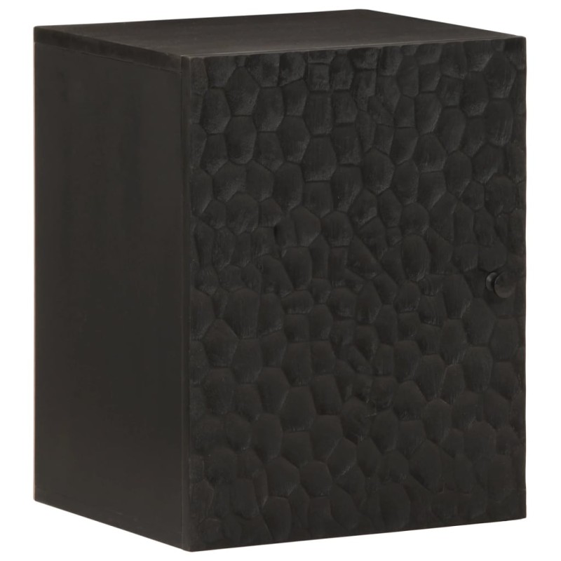 vidaXL Armario de baño de pared madera maciza mango negro 38x33x48 cm vidaXL Armario de baño de pared madera maciza mango negro 38x33x48 cm
