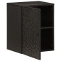 vidaXL Armario de baño de pared madera maciza mango negro 38x33x48 cm vidaXL Armario de baño de pared madera maciza mango negro 38x33x48 cm