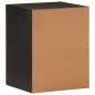 vidaXL Armario de baño de pared madera maciza mango negro 38x33x48 cm vidaXL Armario de baño de pared madera maciza mango negro 38x33x48 cm