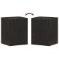 vidaXL Armario de baño de pared madera maciza mango negro 38x33x48 cm vidaXL Armario de baño de pared madera maciza mango negro 38x33x48 cm