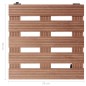 vidaXL Soportes con ruedas para plantas 4 uds marrón WPC 30x30x7,5 cm vidaXL Soportes con ruedas para plantas 4 uds marrón WPC 30x30x7,5 cm
