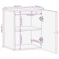 vidaXL Armario de baño de pared madera maciza mango negro 38x33x48 cm vidaXL Armario de baño de pared madera maciza mango negro 38x33x48 cm