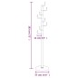 vidaXL Perchero de hierro con recubrimiento en polvo blanco 183 cm vidaXL Perchero de hierro con recubrimiento en polvo blanco 183 cm