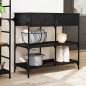 vidaXL Carrito de cocina de madera de ingeniería negro 105x42x95 cm vidaXL Carrito de cocina de madera de ingeniería negro 105x42x95 cm
