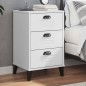 vidaXL Mesita de noche VIKEN madera maciza de pino blanca