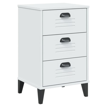 vidaXL Mesita de noche VIKEN madera maciza de pino blanca