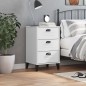 vidaXL Mesita de noche VIKEN madera maciza de pino blanca