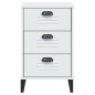 vidaXL Mesita de noche VIKEN madera maciza de pino blanca
