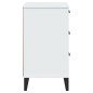 vidaXL Mesita de noche VIKEN madera maciza de pino blanca