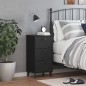 vidaXL Mesita de noche VIKEN madera maciza de pino negra vidaXL Mesita de noche VIKEN madera maciza de pino negra